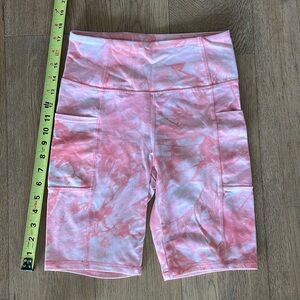 Pink biker shorts